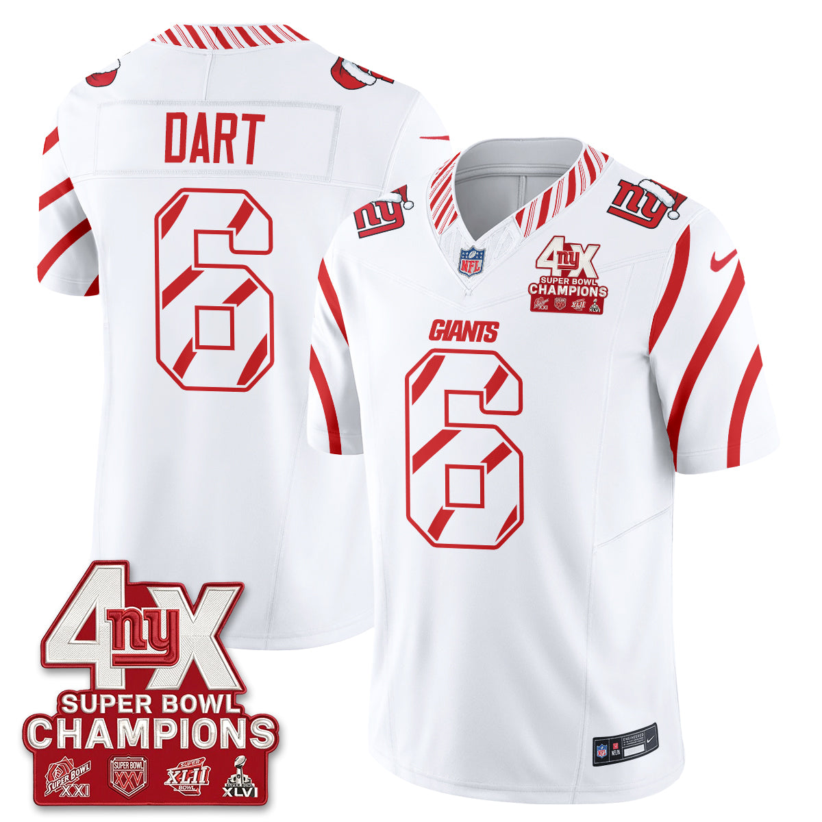 New York Giants  Xmas Edition Vapor Jersey - Stitched