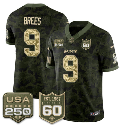 New Orleans Saints 2026 Salute to Service Vapor Jersey - Stitched