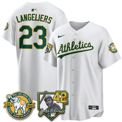 OAK 2026 Jackie Robinson Day - Celebrating 125 Years Limited Vapor Jersey - All Stitched
