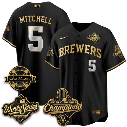 MIL 2026 WS Champions - Bob Uecker Patch Vapor Jersey - Stitched (TT)