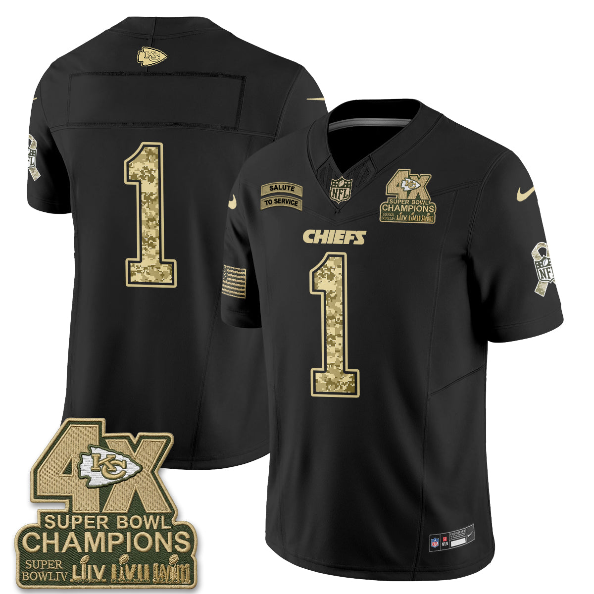 KC 2026 Salute to Service Vapor Jersey V2- Stitched
