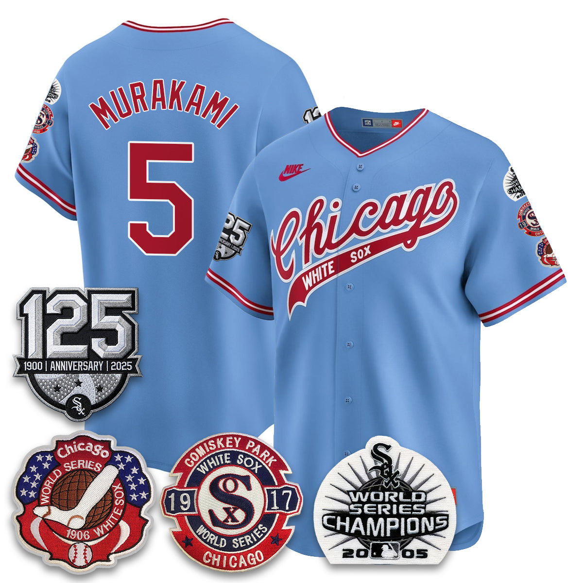 CWS 125th Anniversary - W.S Champions Edition Vapor Jersey - Stitched