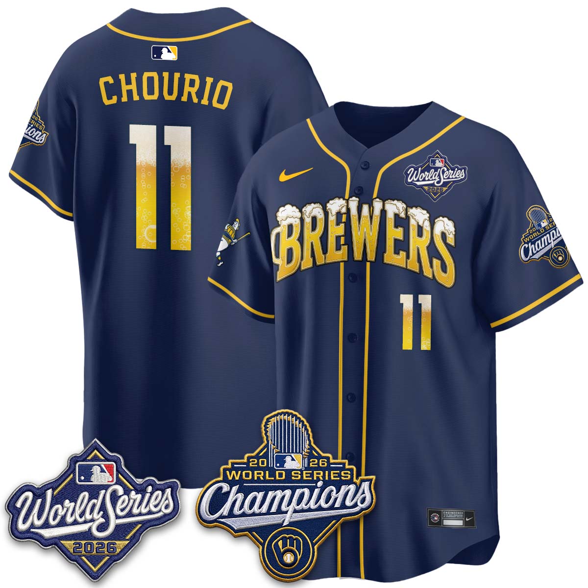 MIL "Pitcher & Pint" 2026 WS Champions Vapor Jersey - Stitched