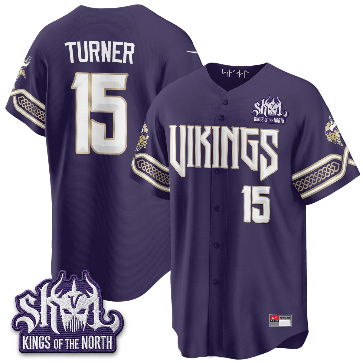 Minnesota Vikings 2026 Rivalries Edition Baseball Vapor Jersey - Stitched