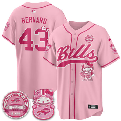 Buffalo Bills x Meow  Vapor Baseball Jersey - Stitched
