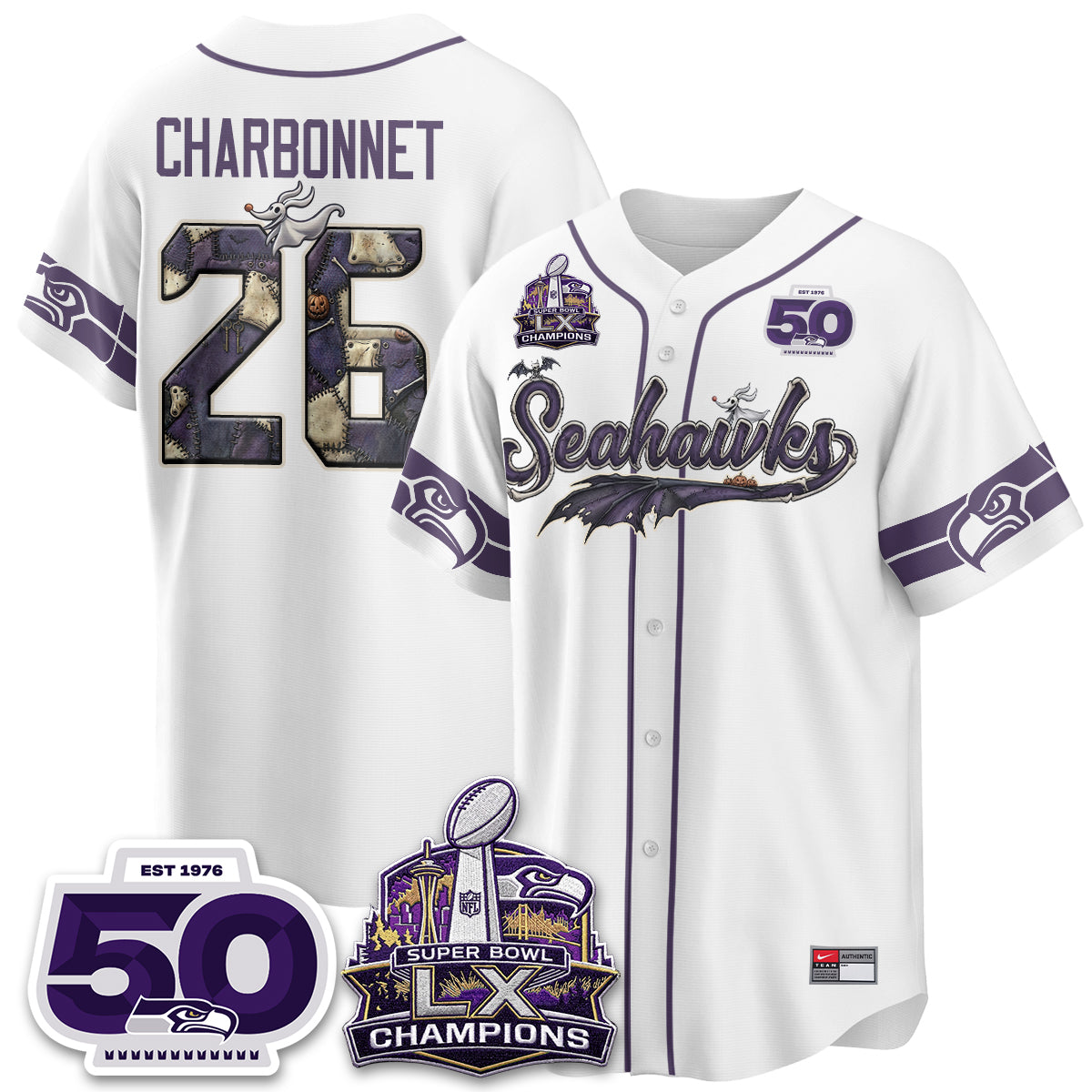 SEA 2026 Nightmare Edition Vapor Baseball Jersey - Stitched