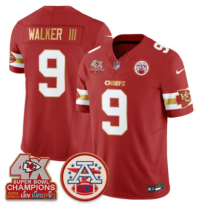 KC 4X Champs Gold Edition Vapor Jersey - Stitched