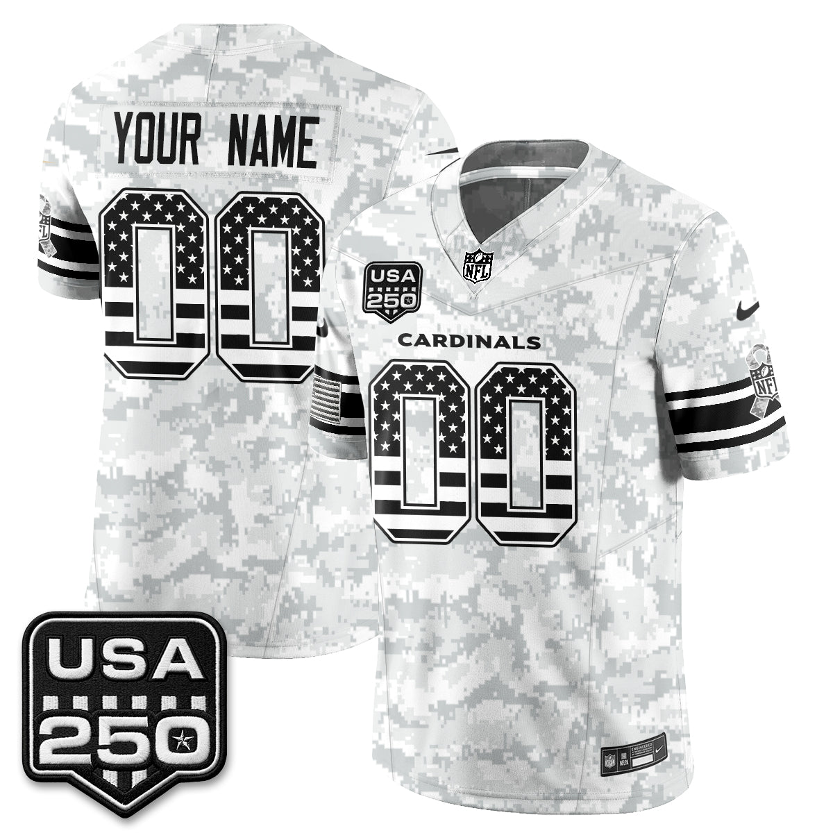 Arizona Cardinals 2026 Salute to Service Vapor Custom Jersey - Stitched