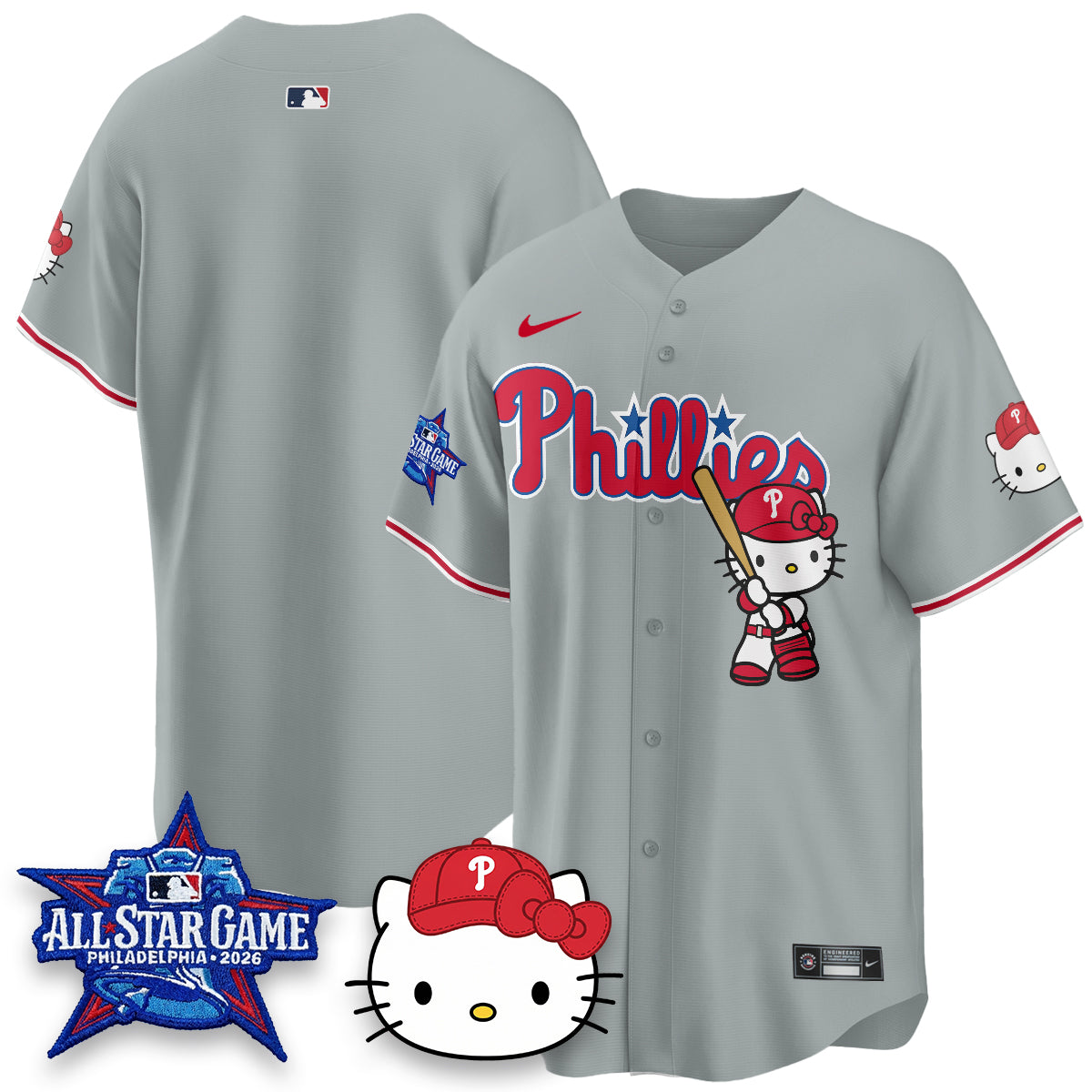 Philadelphia Phillies x Meow Kitty Vapor Limited Jersey V2- Stitched