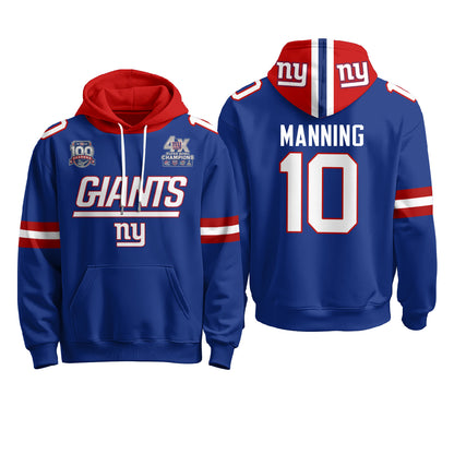 New York Giants 4X Champs S.Bowl Hoodie - Stitched