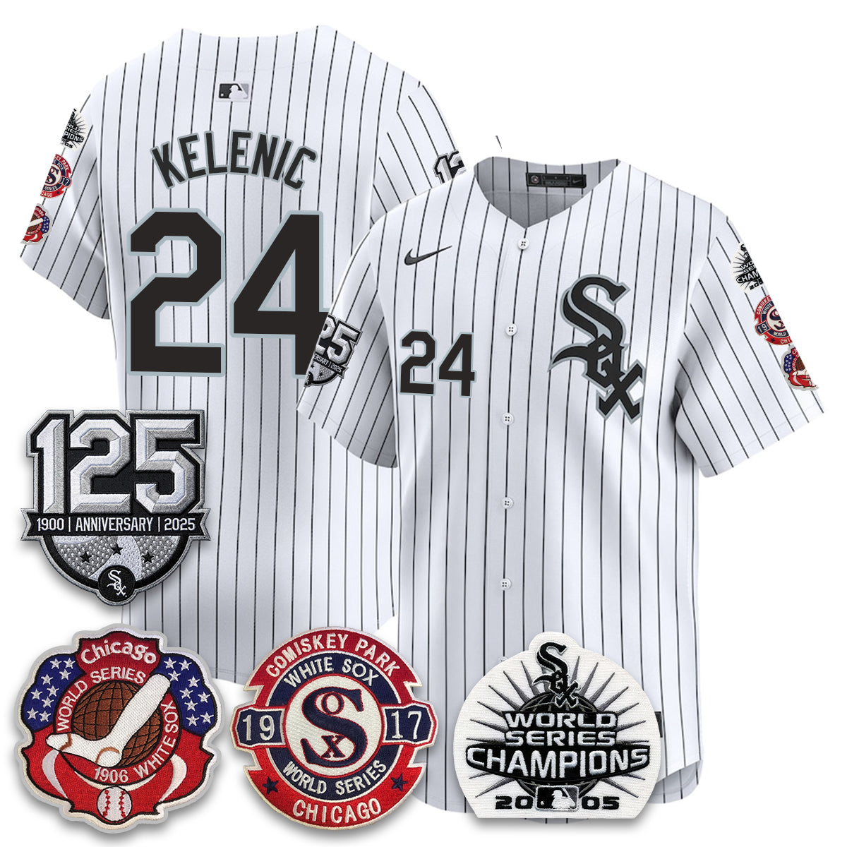 CWS 125th Anniversary - W.S Champions Edition Vapor Jersey - Stitched