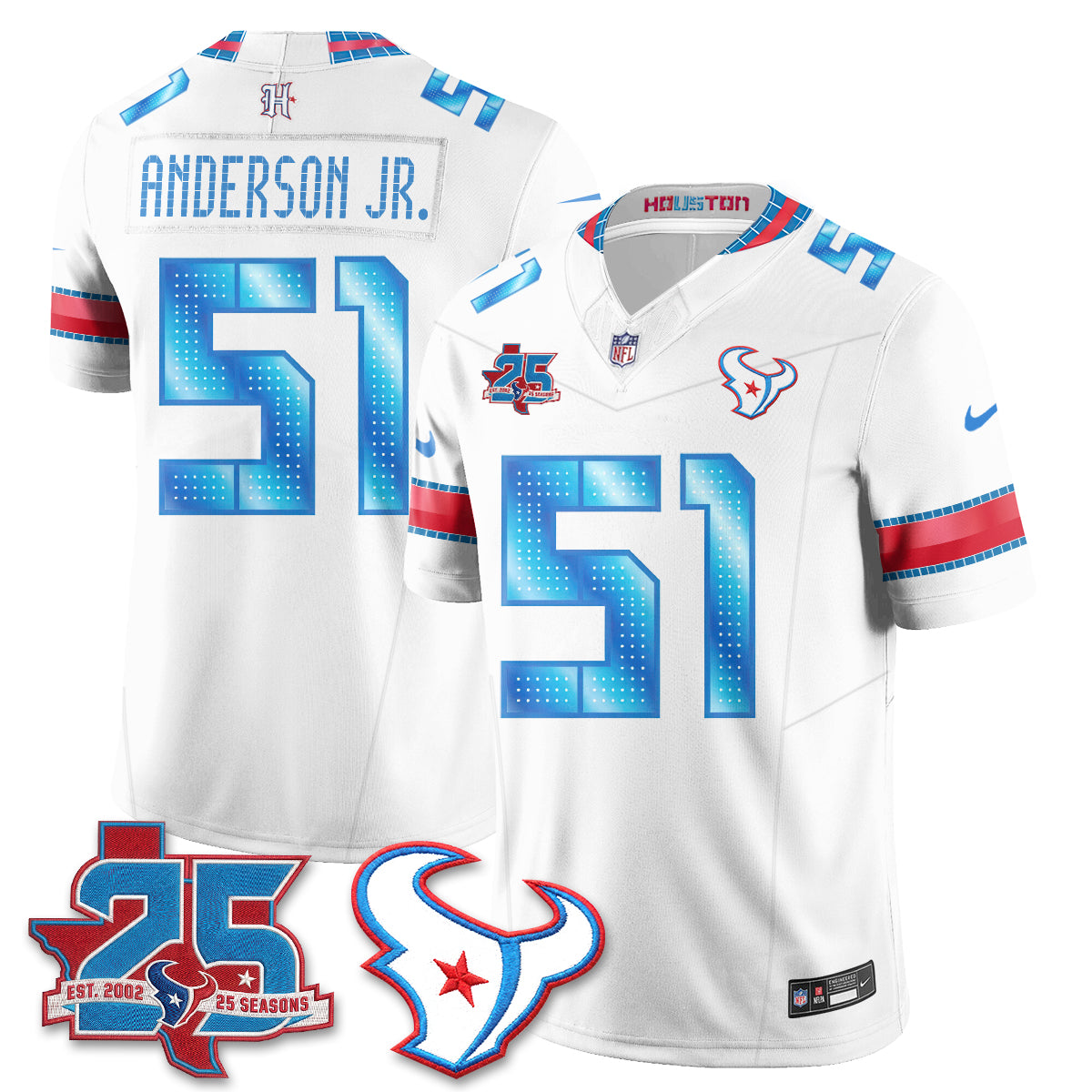 Houston Texans 2026 Rivalries Vapor Jersey - Stitched