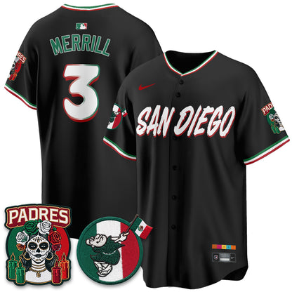 San Diego Padres City Connect Mexico Style Vapor Jersey - Stitched