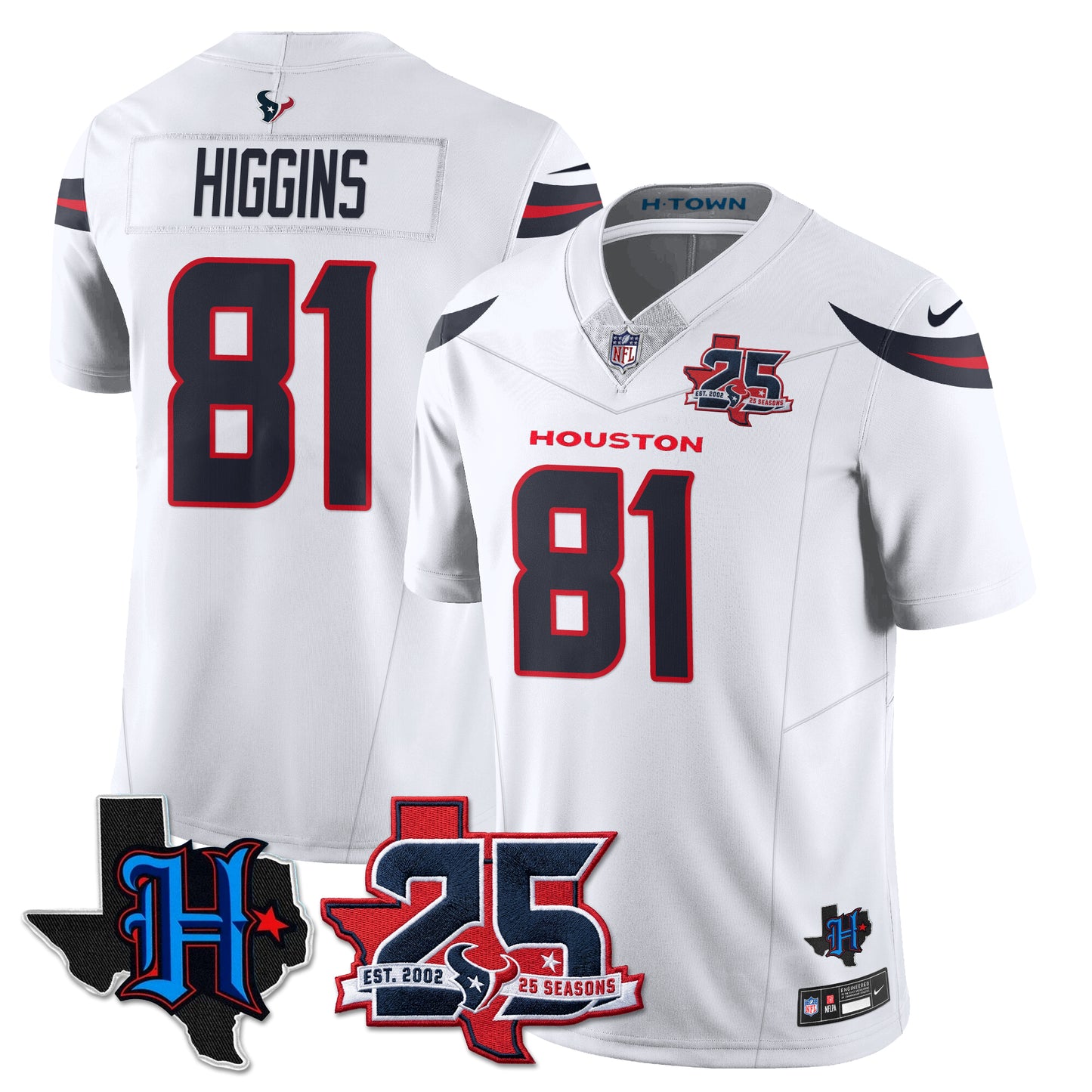 HOU 25th Seasons in 2026 Basic Vapor Limited Jersey - All Stitched