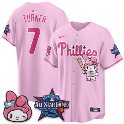 Philadelphia Phillies x Pink Sanrio Friends Edition Vapor Jersey - Stitched