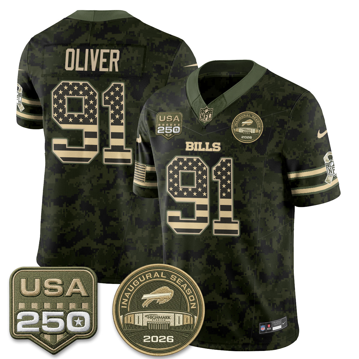 Buffalo Bills 2026 Salute to Service Edition Vapor Jersey - Stitched