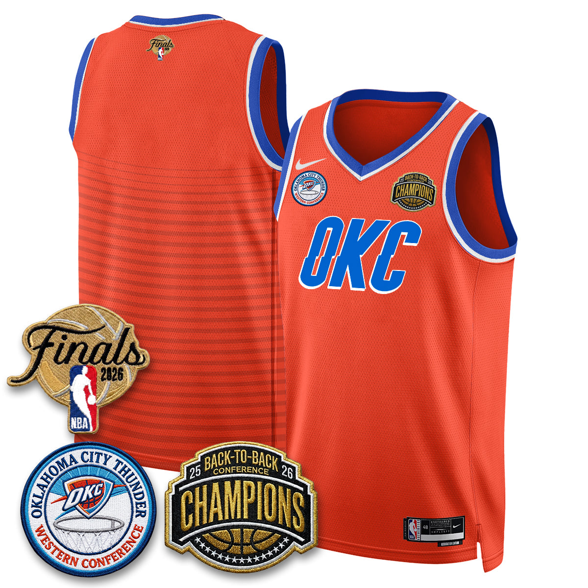 OKC 2026 NBA Western Conference Champions Vapor Jersey - Stitched