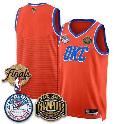 OKC 2026 NBA Western Conference Champions Vapor Jersey - Stitched