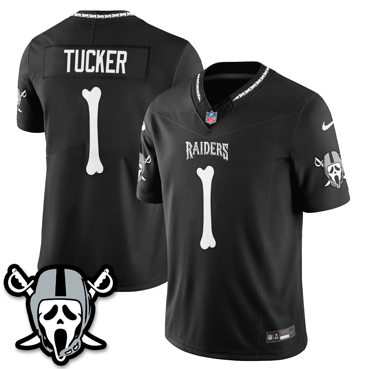Las Vegas Raiders x Ghost Face Edition Vapor Jersey - Stitched