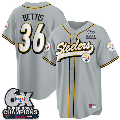Pittsburgh Steelers 6x SBowl Baseball Vapor Jersey - Stitched