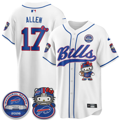 Buffalo Bills x Meow  Vapor Baseball Jersey - Stitched