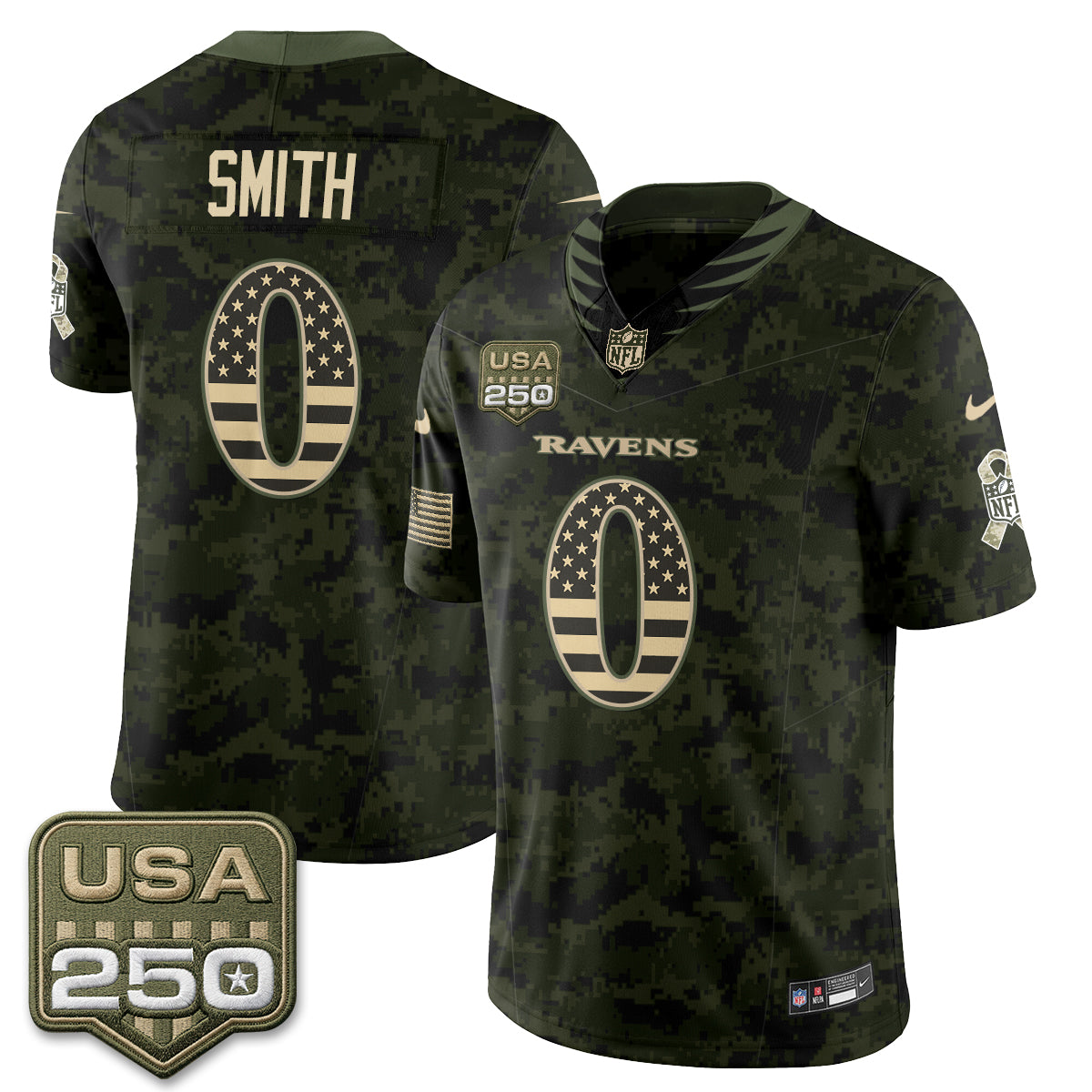 Baltimore Ravens 2026 Salute to Service Vapor Jersey - Stitched