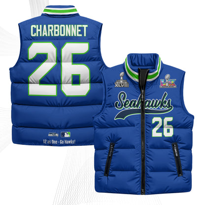 SEA S.Bowl Champs Puffer Vest - Printed