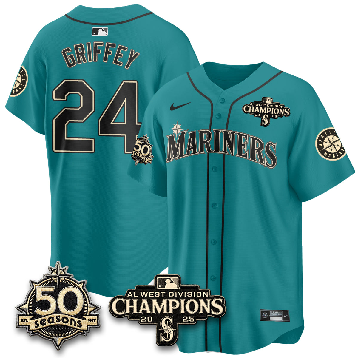SEA Vapor Premier Limited Jersey - 50th Anniversary & AL West Division Champions - Steelheads Community Funds - All Stitched