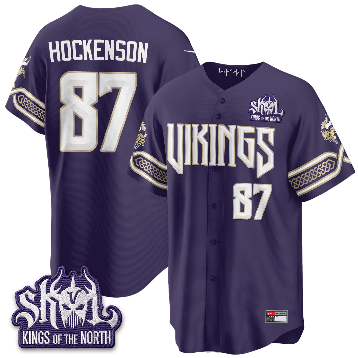 Minnesota Vikings 2026 Rivalries Edition Baseball Vapor Jersey - Stitched
