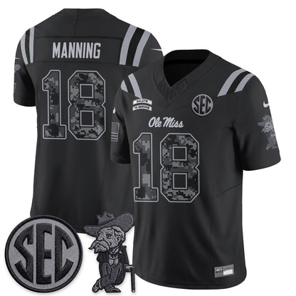 Ole Miss Rebels 2026 Salute to Service Vapor Jersey - Stitched
