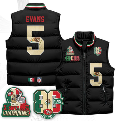 SF Mexico Style Puffer Vest - Printed