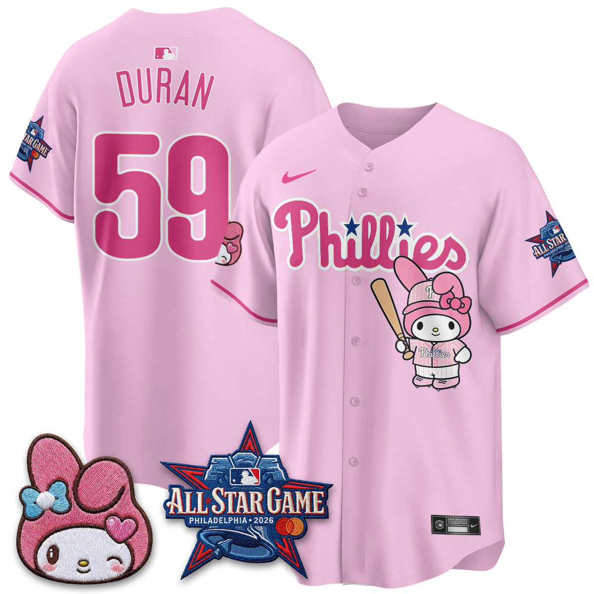Philadelphia Phillies x Pink Sanrio Friends Edition Vapor Jersey - Stitched
