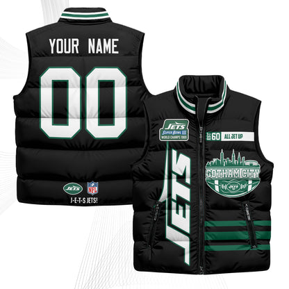 NYJ Gotham City Custom Puffer Vest - Printed