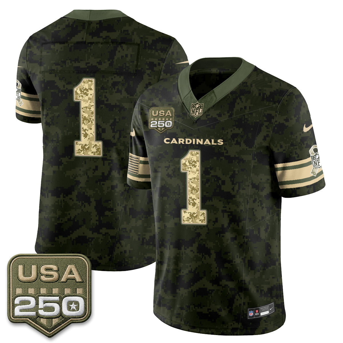 Arizona Cardinals 2026 Salute to Service Vapor Jersey - Stitched