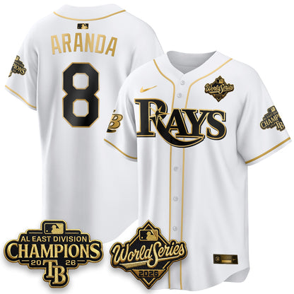 TB 2026 AL Champions Gold Edition Vapor Jersey - Stitched