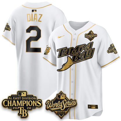 TB 2026 AL Champions Gold Edition Vapor Jersey - Stitched