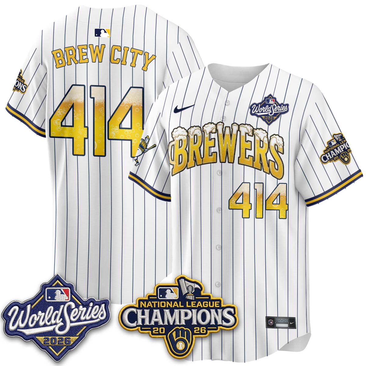 MIL "Pitcher & Pint" 2026 NL Champions Vapor Jersey - Stitched