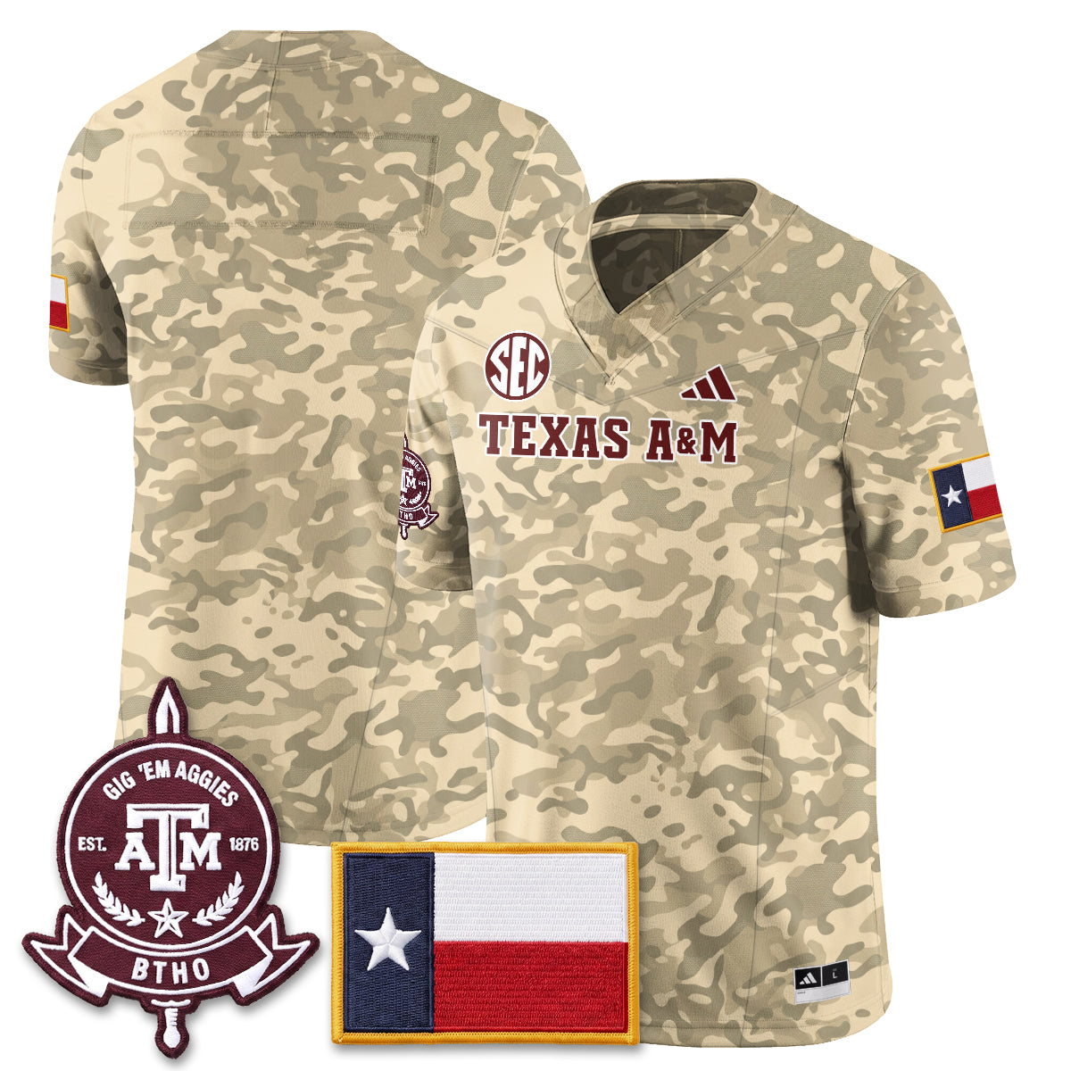 Aggies Camouflage ‘Honor and Support’ 2026 Vapor Limited Jersey - Stitched