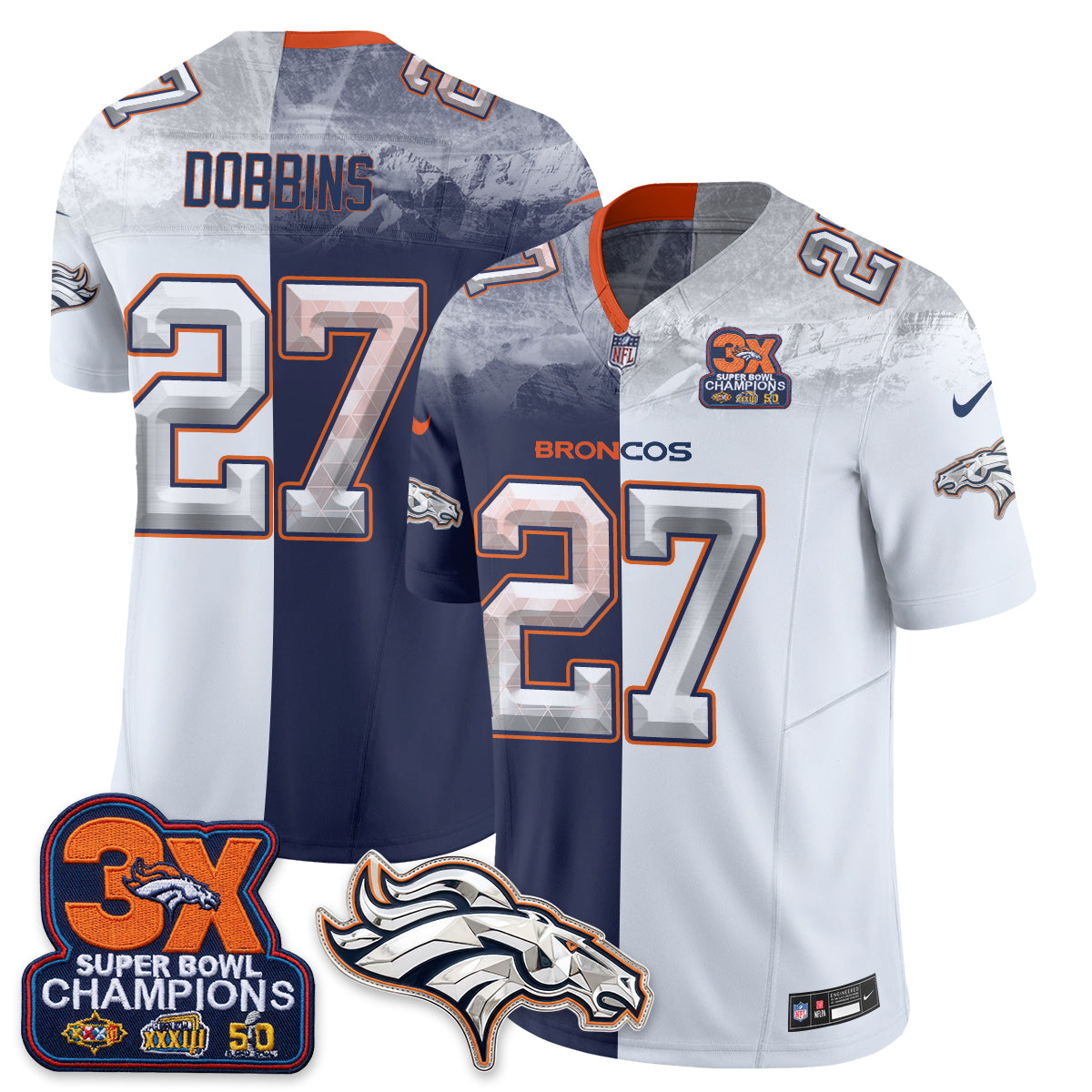 DEN Mile High Split Edition Vapor Jersey - Stitched