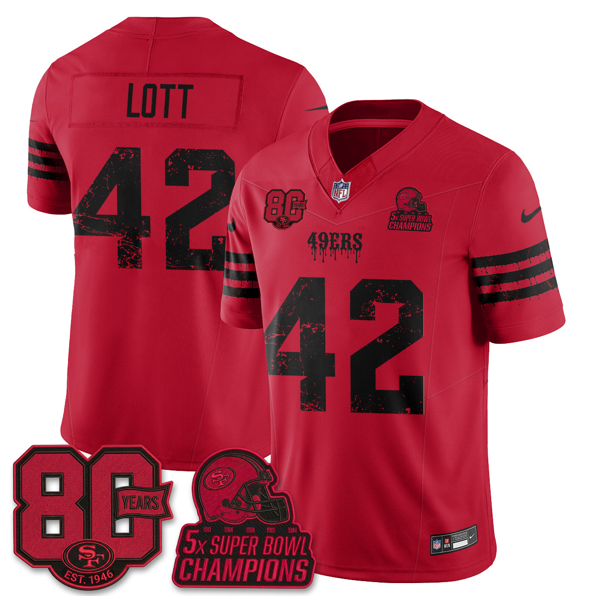 San Francisco 49ers Slasher Edition Vapor Jersey - Stitched