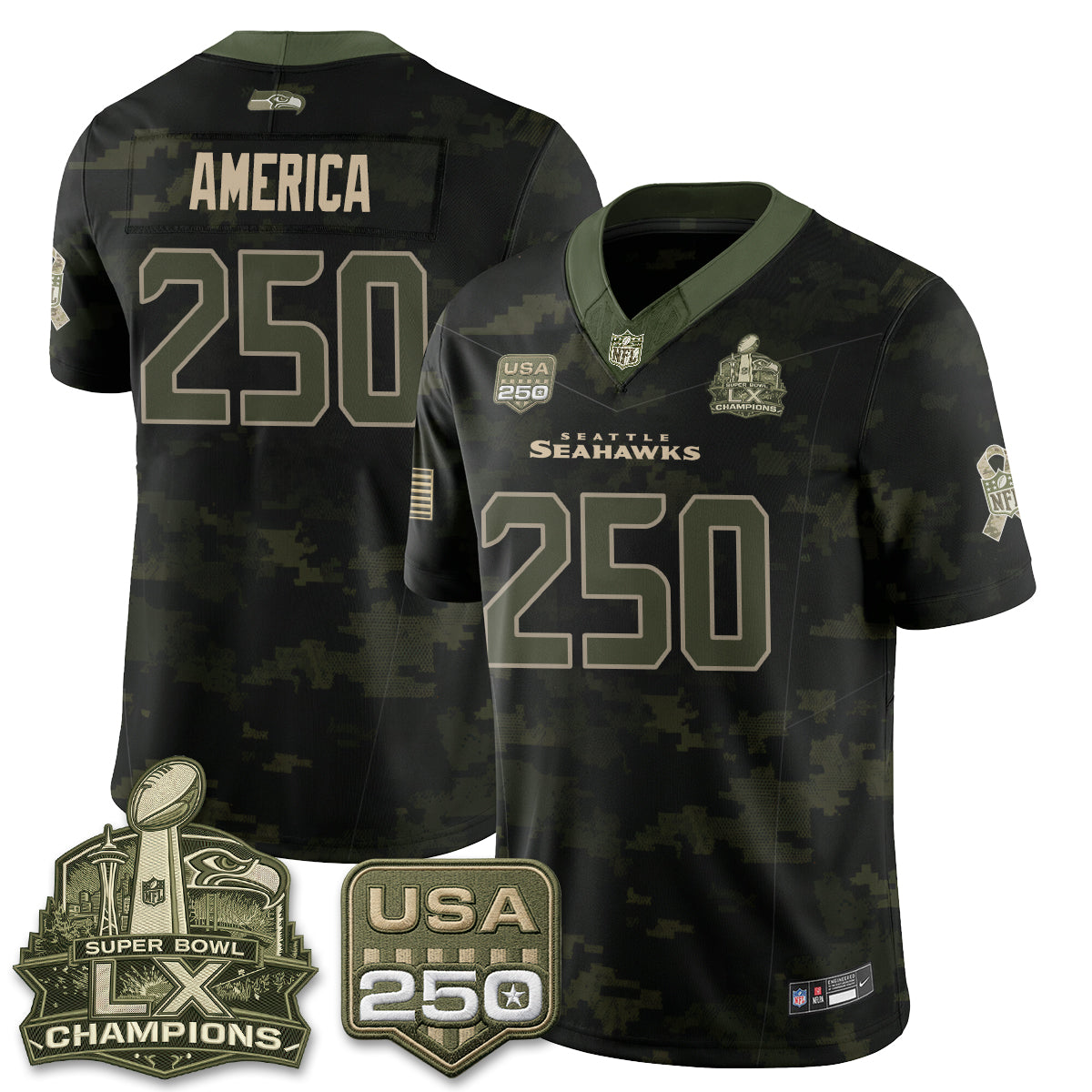SEA 2026 Salute to Service Edition Vapor Jersey - Stitched n5