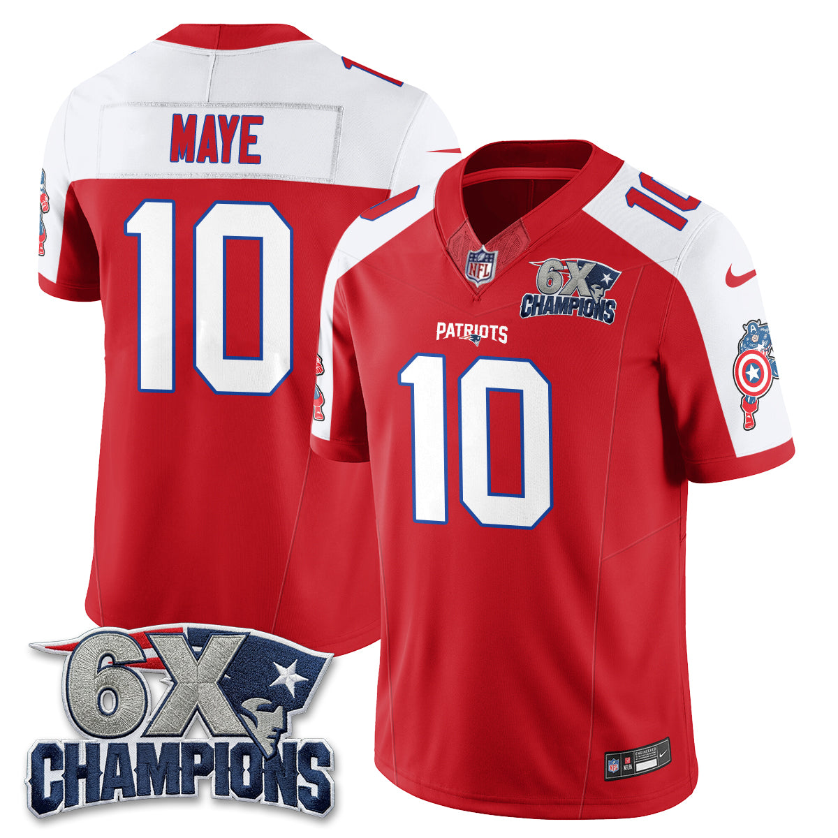 New England Patriots x Vibranium Shield Edition Vapor Jersey V2 - Stitched