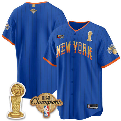 NYK Champions Night Baseball Vapor Jersey - Stitched