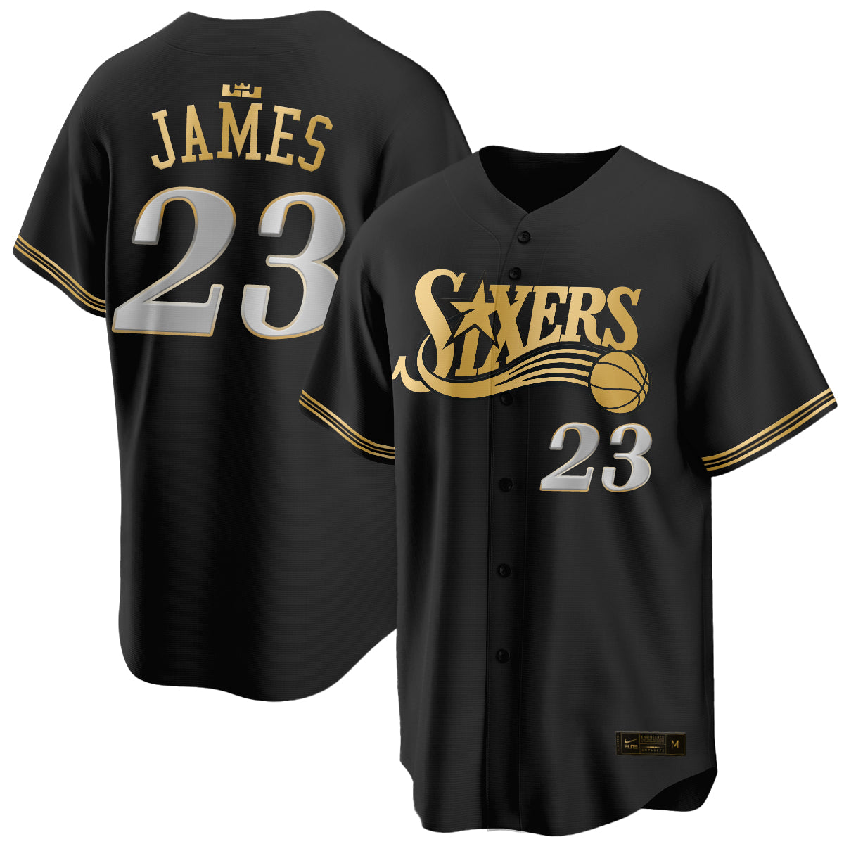 PHI LeBron James #23 Vapor Baseball Jersey V2- Stitched