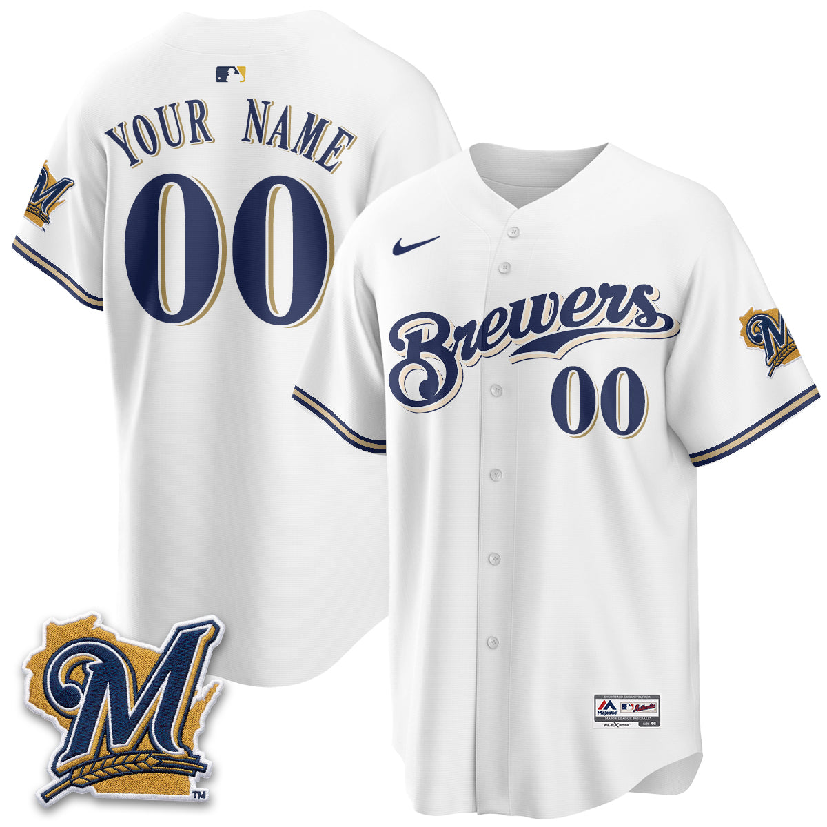 Milwaukee Brewers "Legacy Edition" Vapor Custom Jersey - Stitched