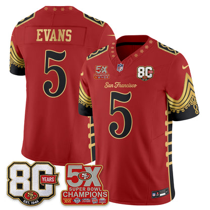 San Francisco 49ers Xmas Nutcracker Edition Vapor Jersey - Stitched