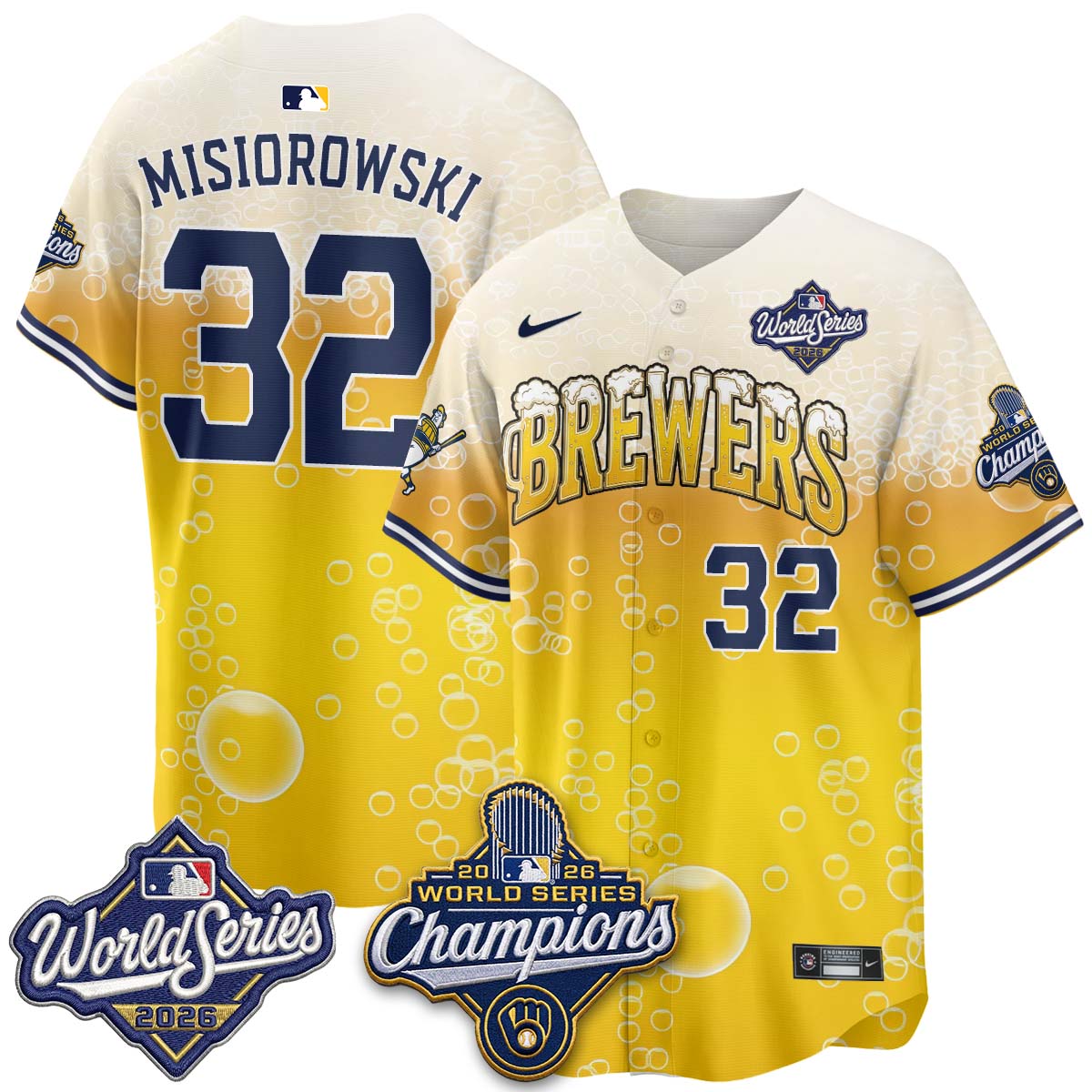 MIL "Pitcher & Pint" 2026 WS Champions Vapor Jersey - Stitched
