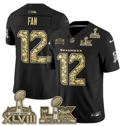 Seattle Seahawks 2026 Salute to Service V2 Vapor Jersey - Stitched