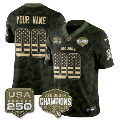 Jacksonville Jaguars 2026 Salute to Service Vapor Custom Jersey - Stitched