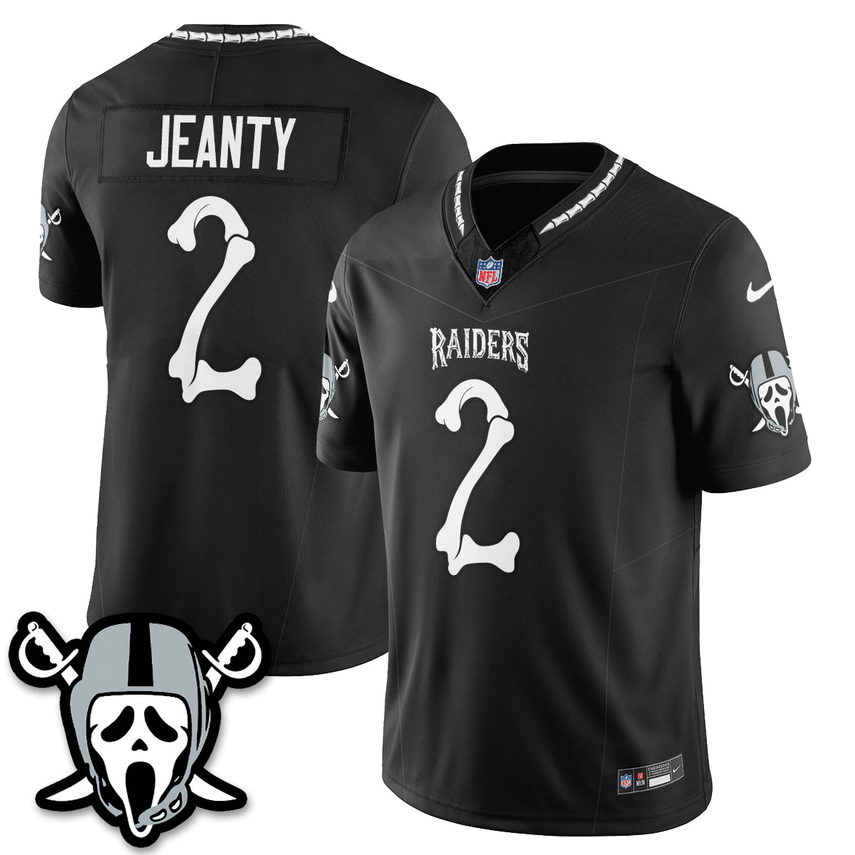 Las Vegas Raiders x Ghost Face Edition Vapor Jersey - Stitched